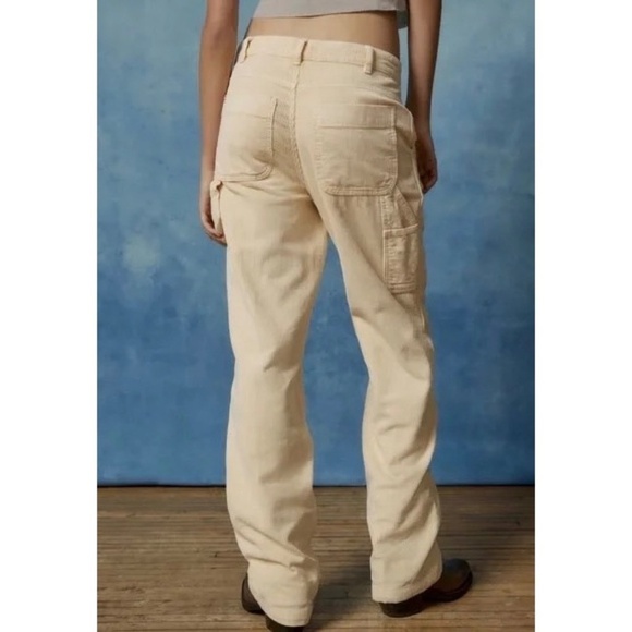 NWT!! Urban Outfitters BDG Corduroy Carpenter Pants Mago Ivory Yellow Size 8 - Picture 7 of 16
